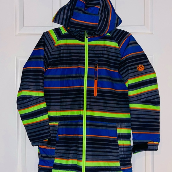 Colorful Striped Hooded Jacket